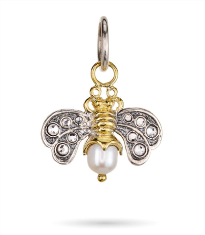 Women's Crystal Honeypearl Bee Charm
