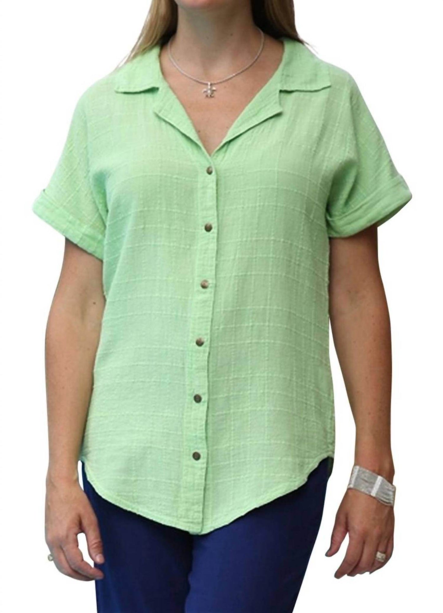 Ezze Wear - Ronnie Dotty Gauze Cotton Snap Shirt - Rack Hunt