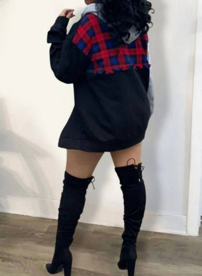 Pattie Plaid Print Top