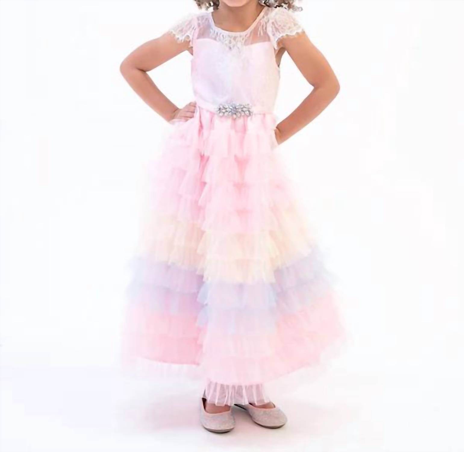 Rare Editions - toddler girls short sleeve tiered ombre party dress - Rack Hunt -