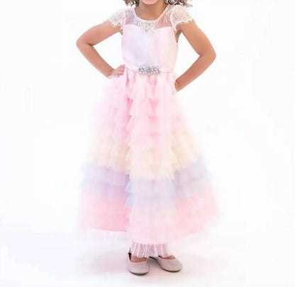 Rare Editions - toddler girls short sleeve tiered ombre party dress - Rack Hunt