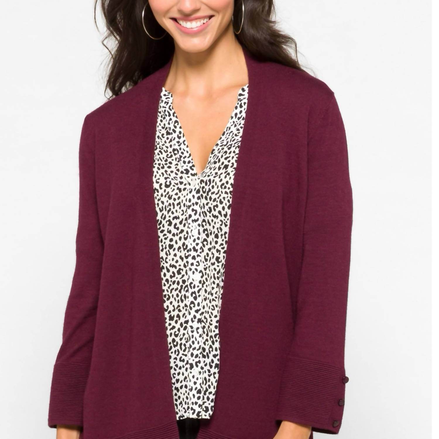 Evolution by Cyrus - Myna Button Sleeve Cardigan - Rack Hunt -