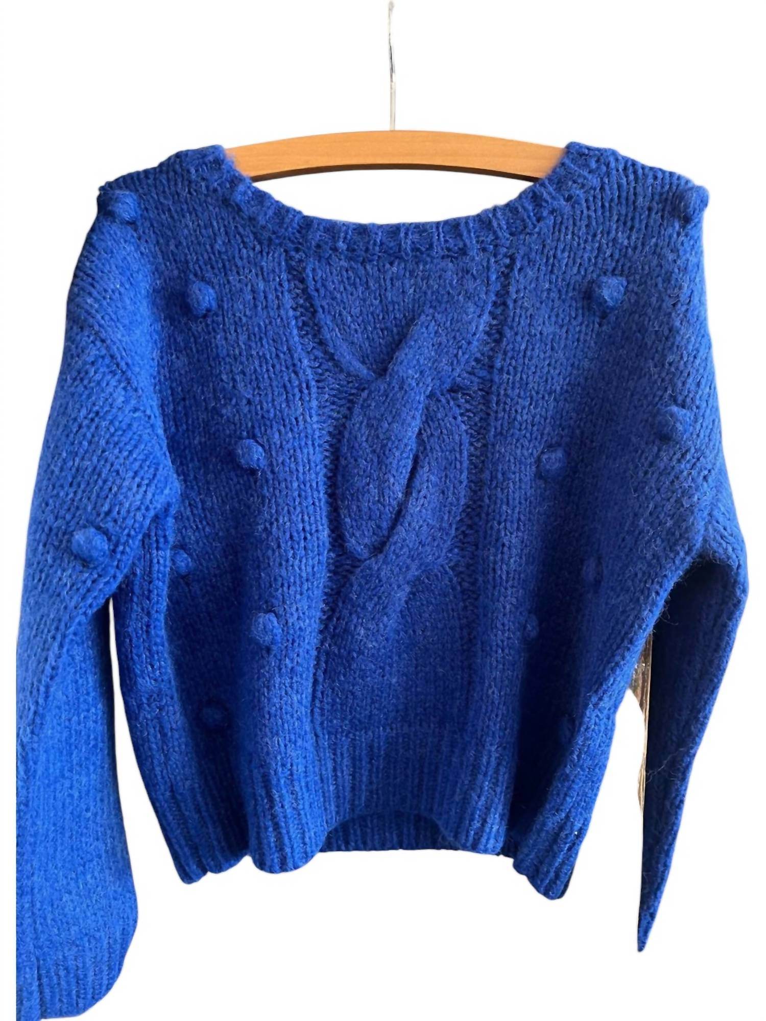 Central Park West Kids - Girl's Popcorn Cable Sweater - Rack Hunt -