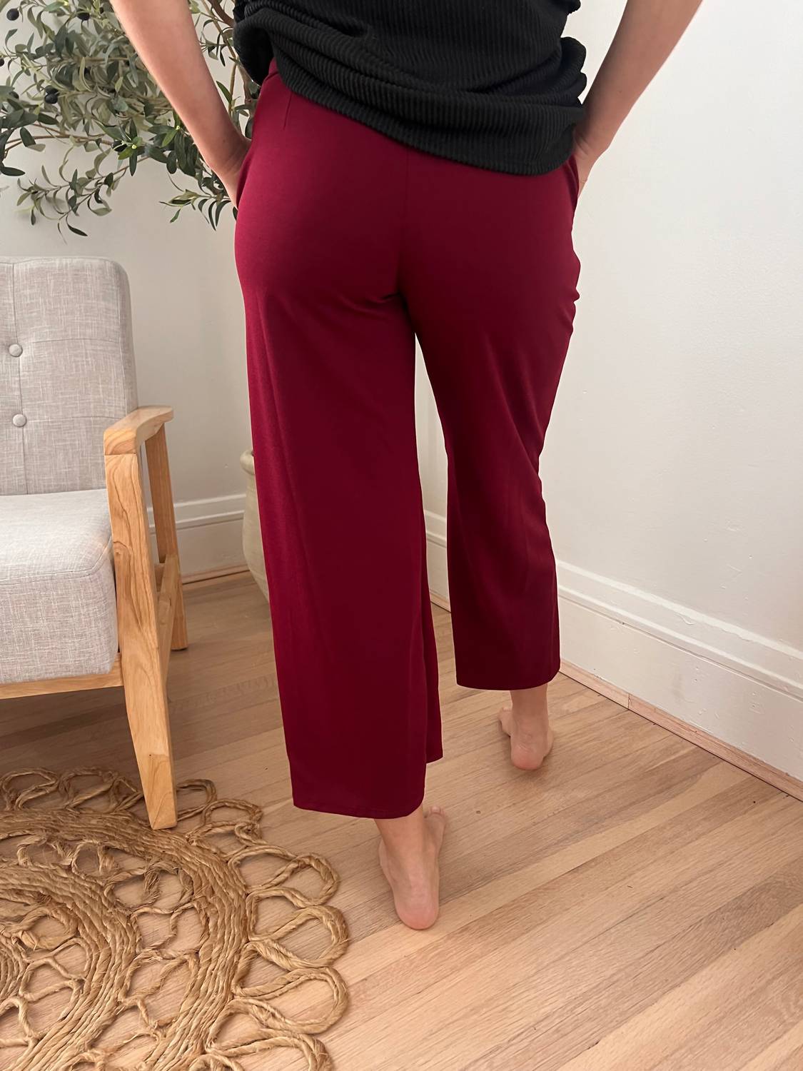 Lucy Wide Leg Stretchy Crop Pants