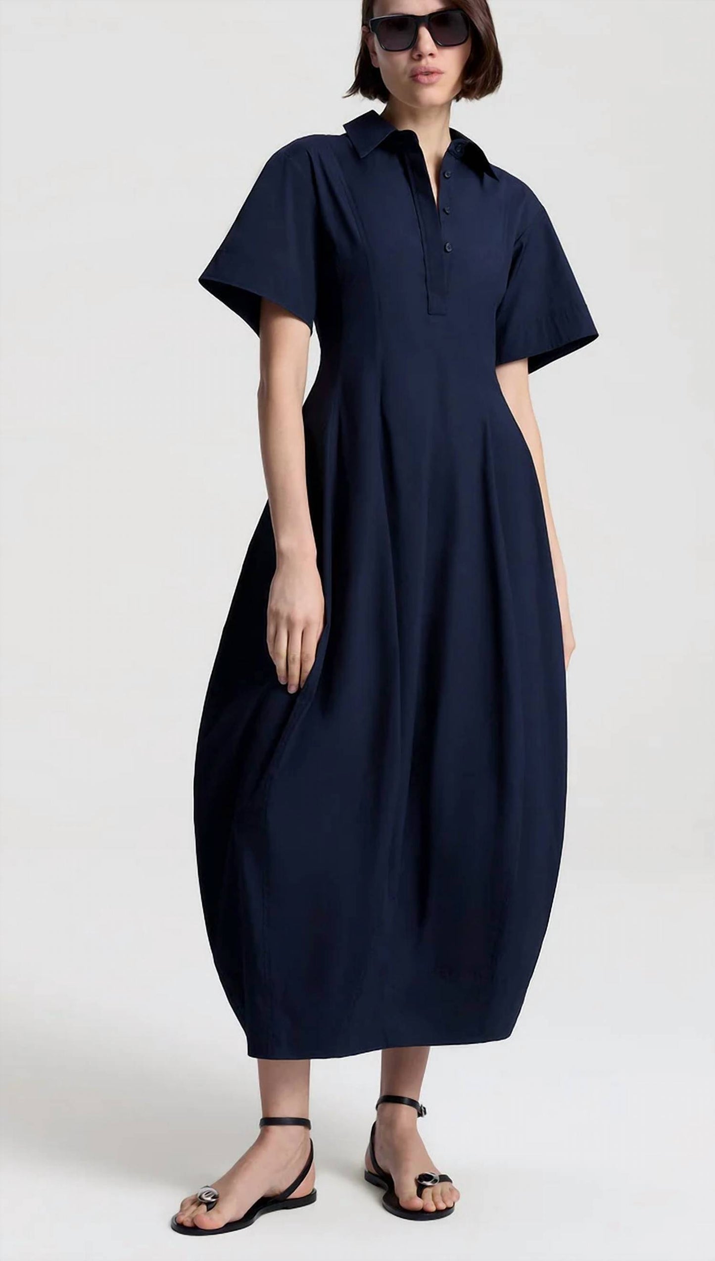 Della Stretch Cotton Midi Dress