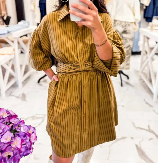 Sunday Edition - Women's Queue Me In Striped Mini Dress - Rack Hunt