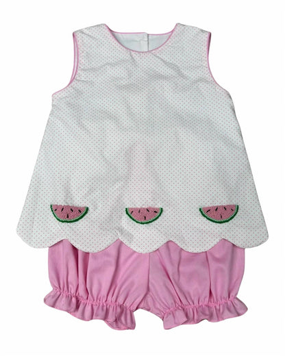 Kids' Scallop Bow Back Bloomer Set