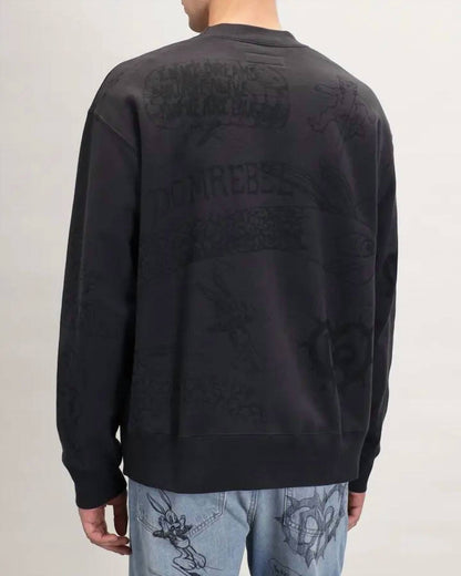Semester Embroidery Pullover Cotton Sweatshirt