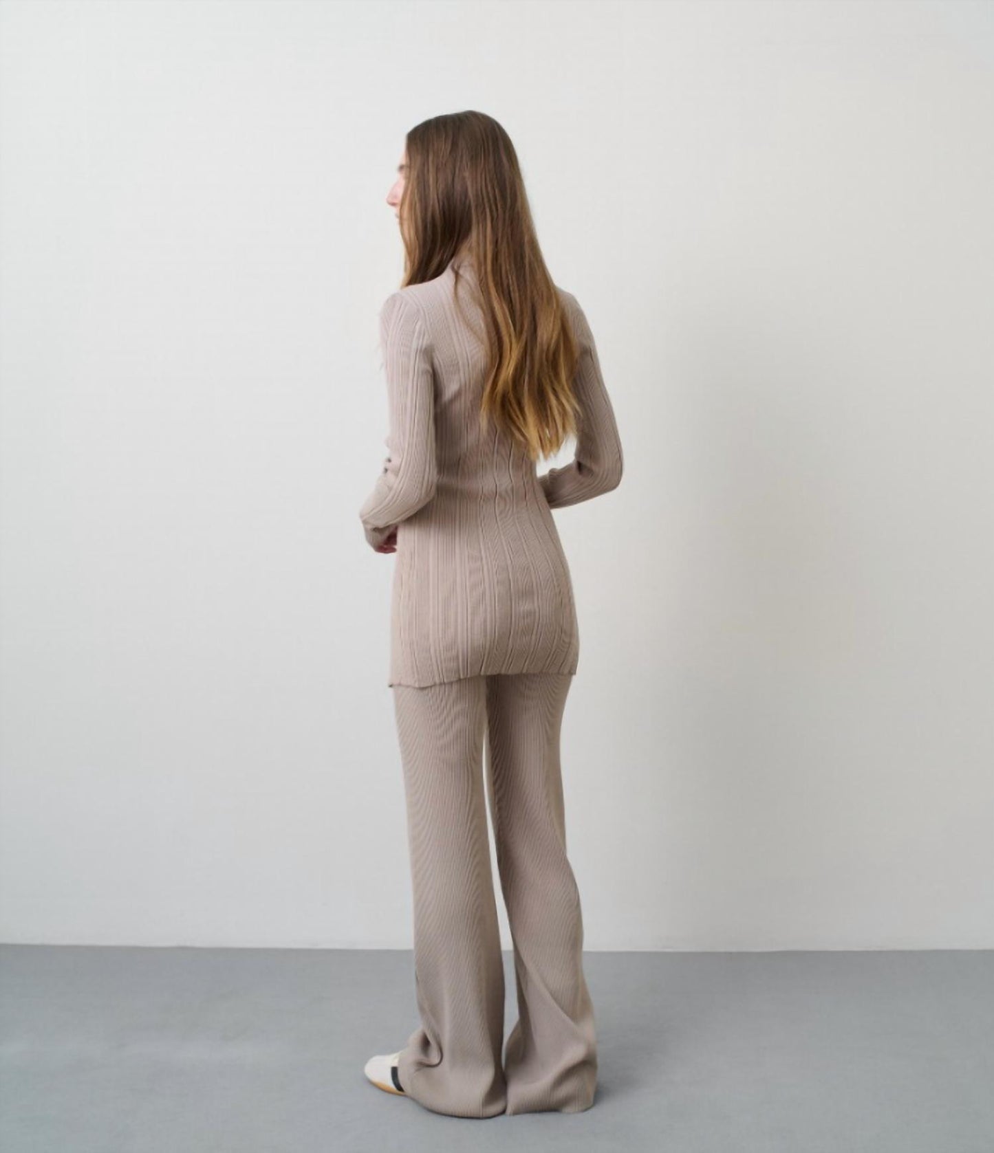 Rib Knit Long Sleeve Cardigan