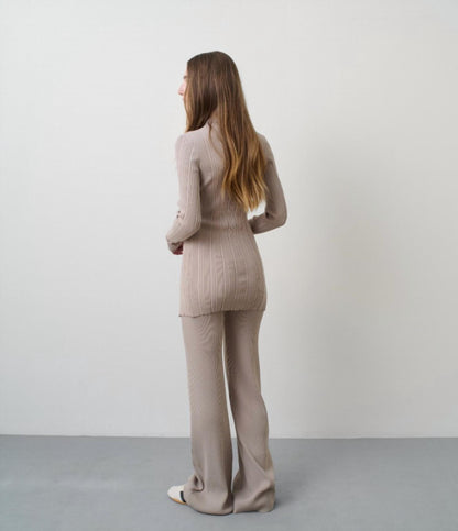Rib Knit Long Sleeve Cardigan