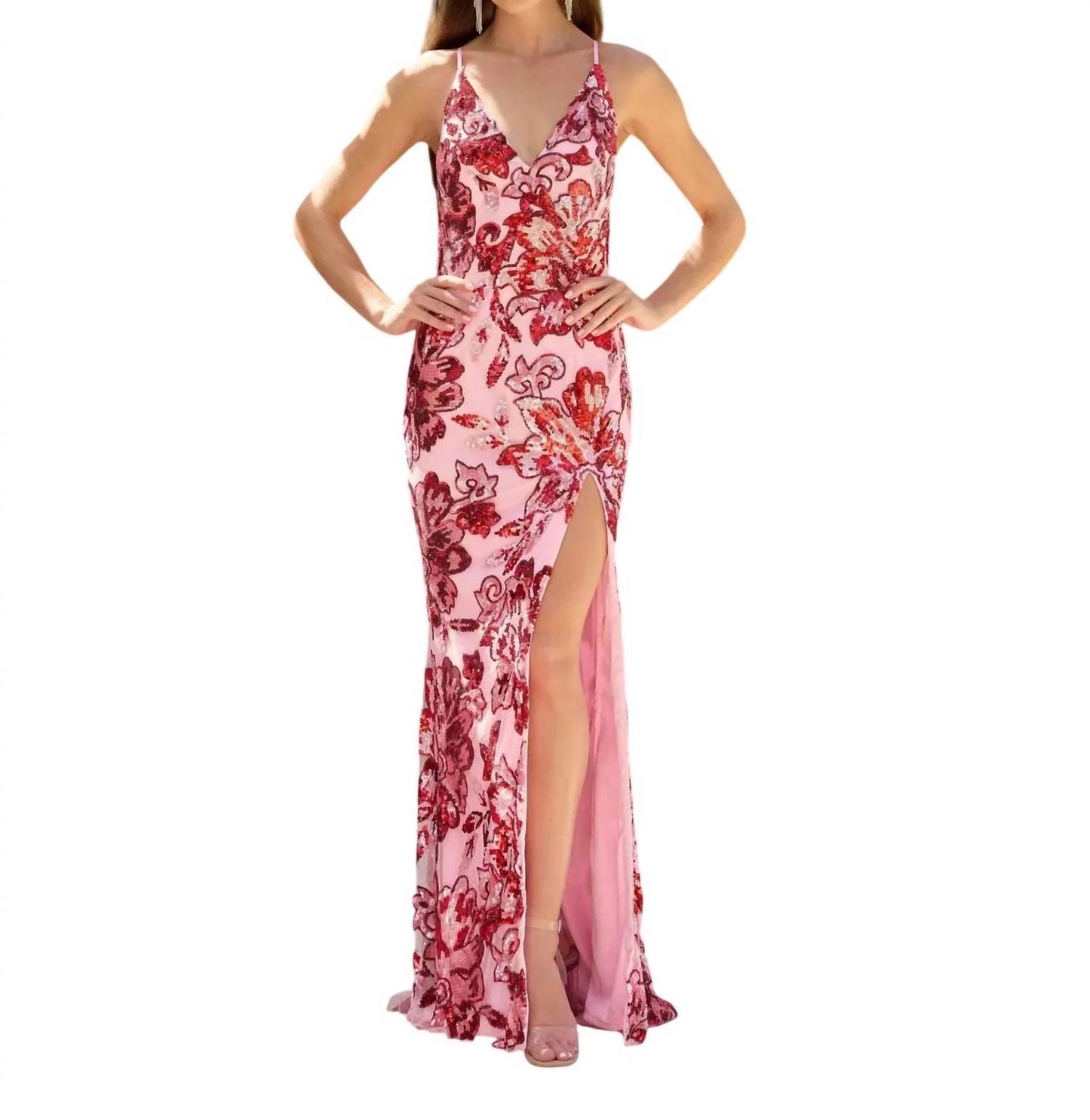Long Sequin Prom Dress