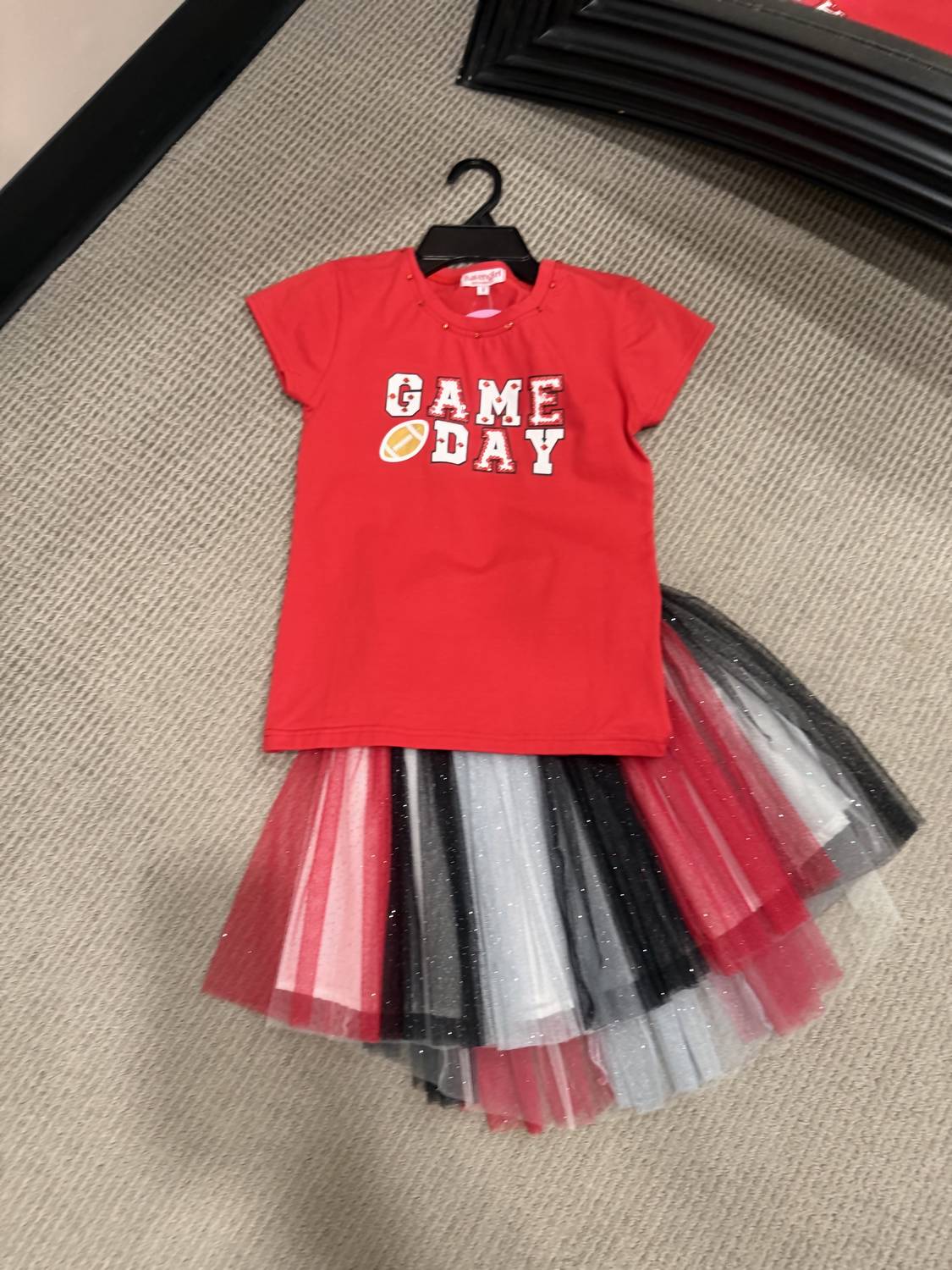 Girl's Game Day Tee With Skirt