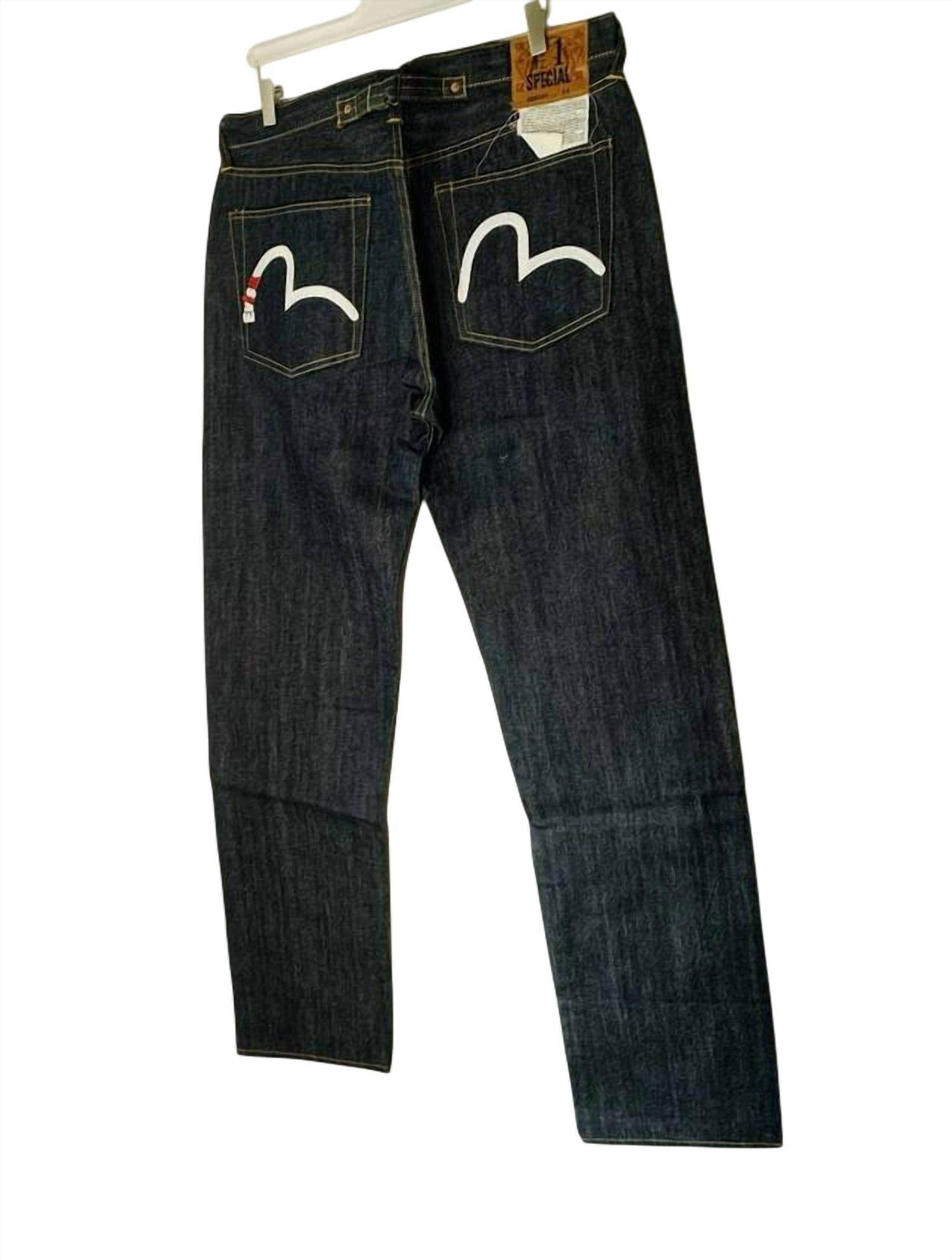 Evisu - Men Japanese Selvedge Baggy Jeans With Seagull Logo - Rack Hunt -