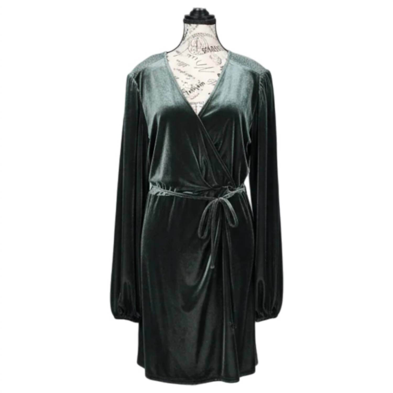 Gianni Bini - Women's Velvet Mini Wrap Holiday Party Dress - Rack Hunt -