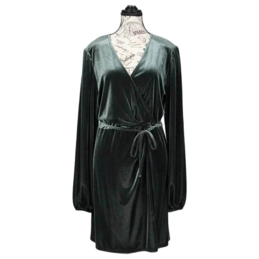 Gianni Bini - Women's Velvet Mini Wrap Holiday Party Dress - Rack Hunt -