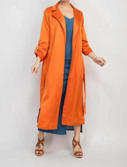 Haute Monde - Satin Trench Coat - Rack Hunt