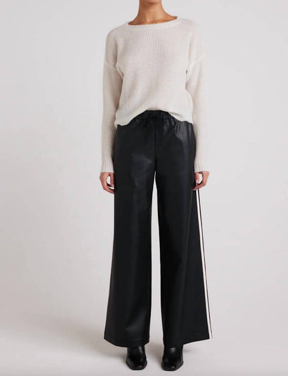 Coated Faux Leather Wide Leg Pant