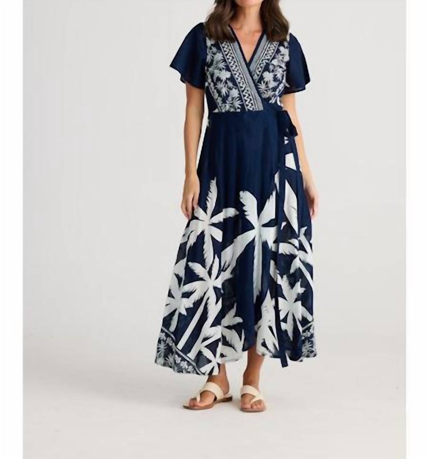 Tropics Wrap Midi Dress