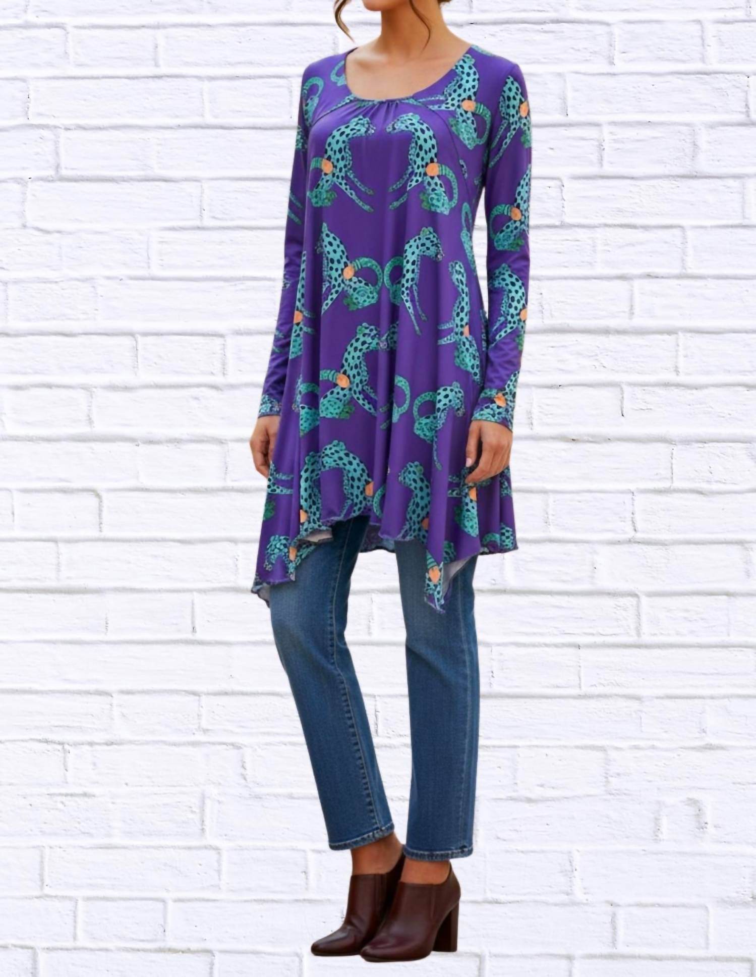 Diva USA - Sibella Pleated Front Long Sleeve Blouse - Rack Hunt -