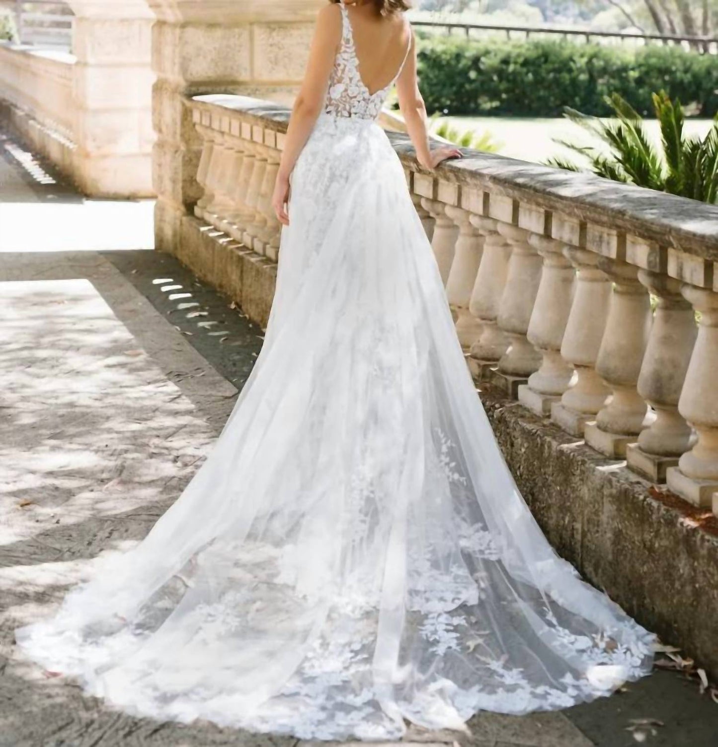 Boho-inspired Wedding Gown With Cotton Lace