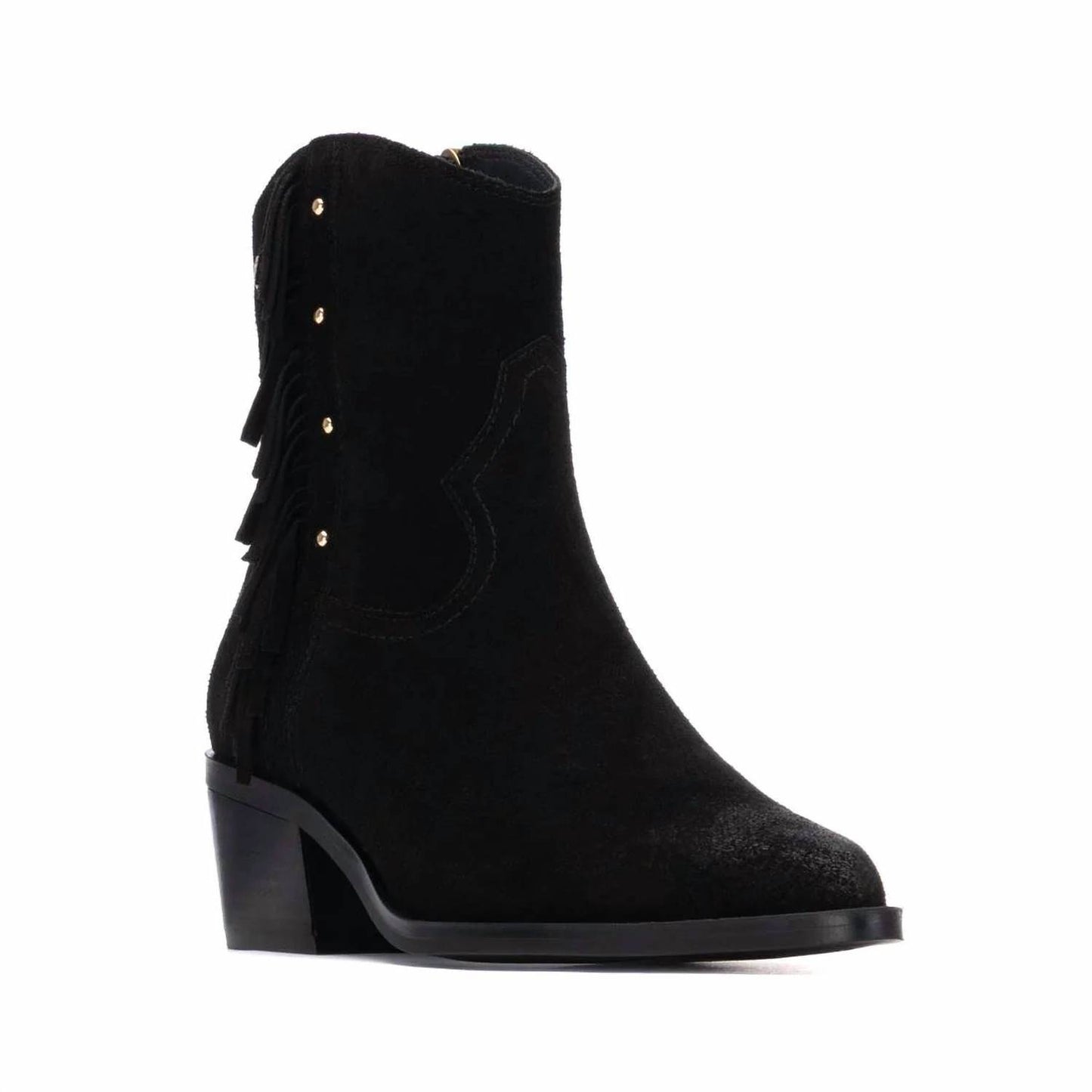 Women's Suede Fringe Ankle Booties