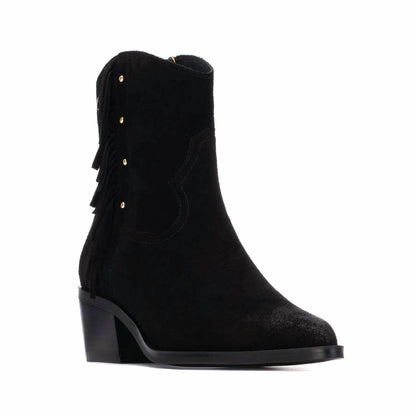 Women's Suede Fringe Ankle Booties