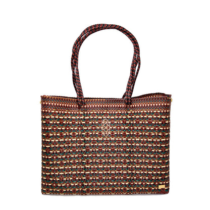 Women's Travel Woven Tote Bag With Clutch