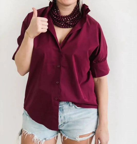 Heidi Houston - Short Sleeve Ruffle Shirt - Rack Hunt