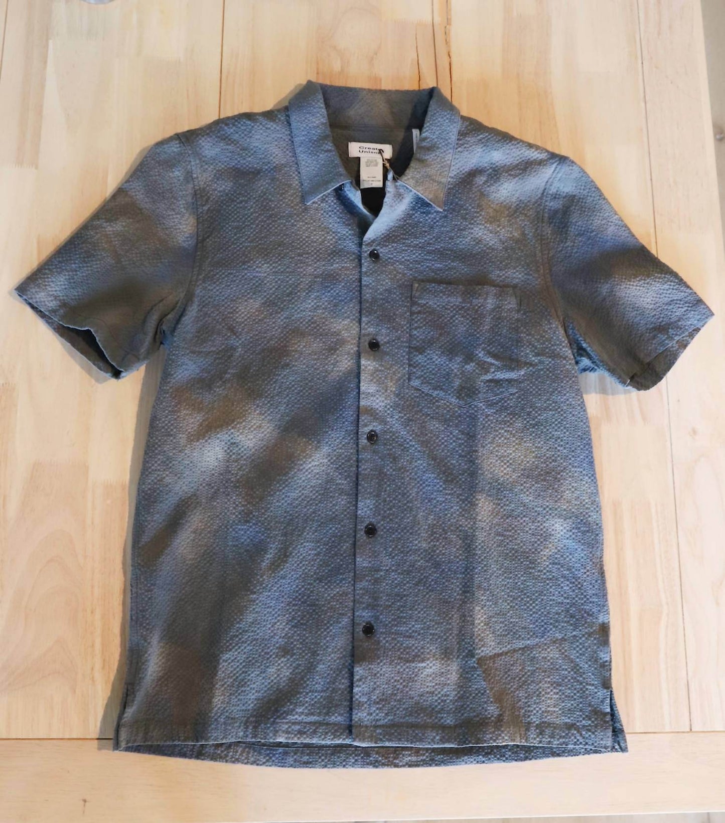 Unison Clothing - Men's Seersucker Camp Camo Shirt - Rack Hunt -