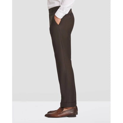 Parker Flat Front Sharkskin Wool Trouser
