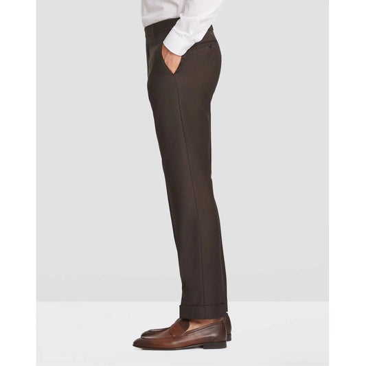 Parker Flat Front Sharkskin Wool Trouser
