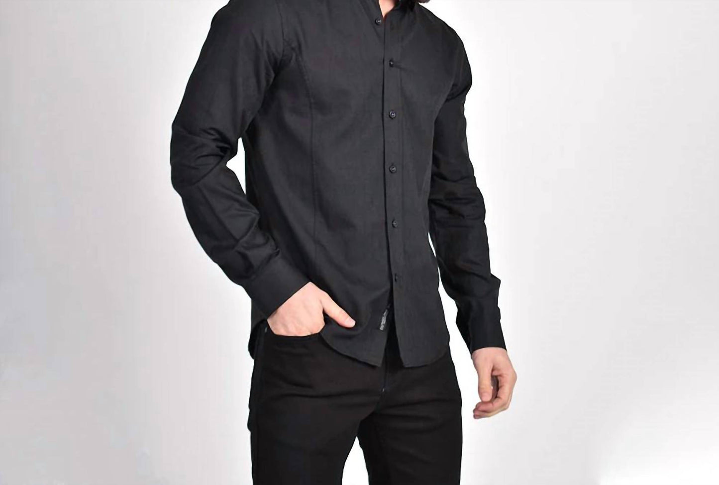 Soft Spiral Jacquard Button Down Shirt