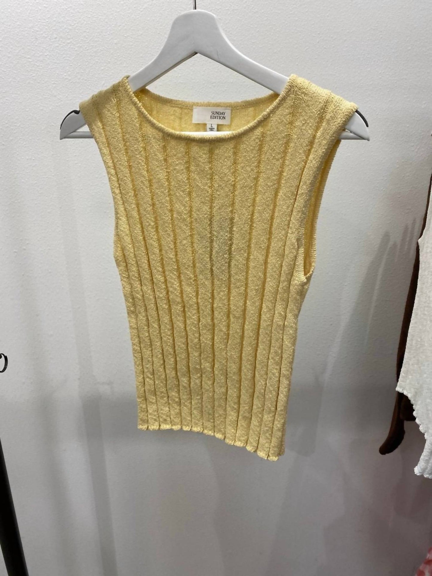 Boat Neck Sleeveless Knit Top