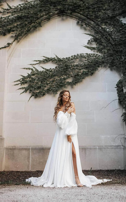 Essence of Australia - Chiffon A-line Wedding Dress - Rack Hunt