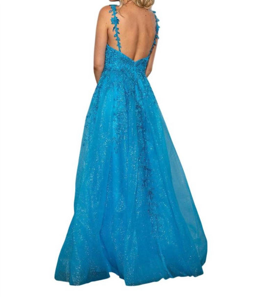 Long Prom Formal Glitter Dress