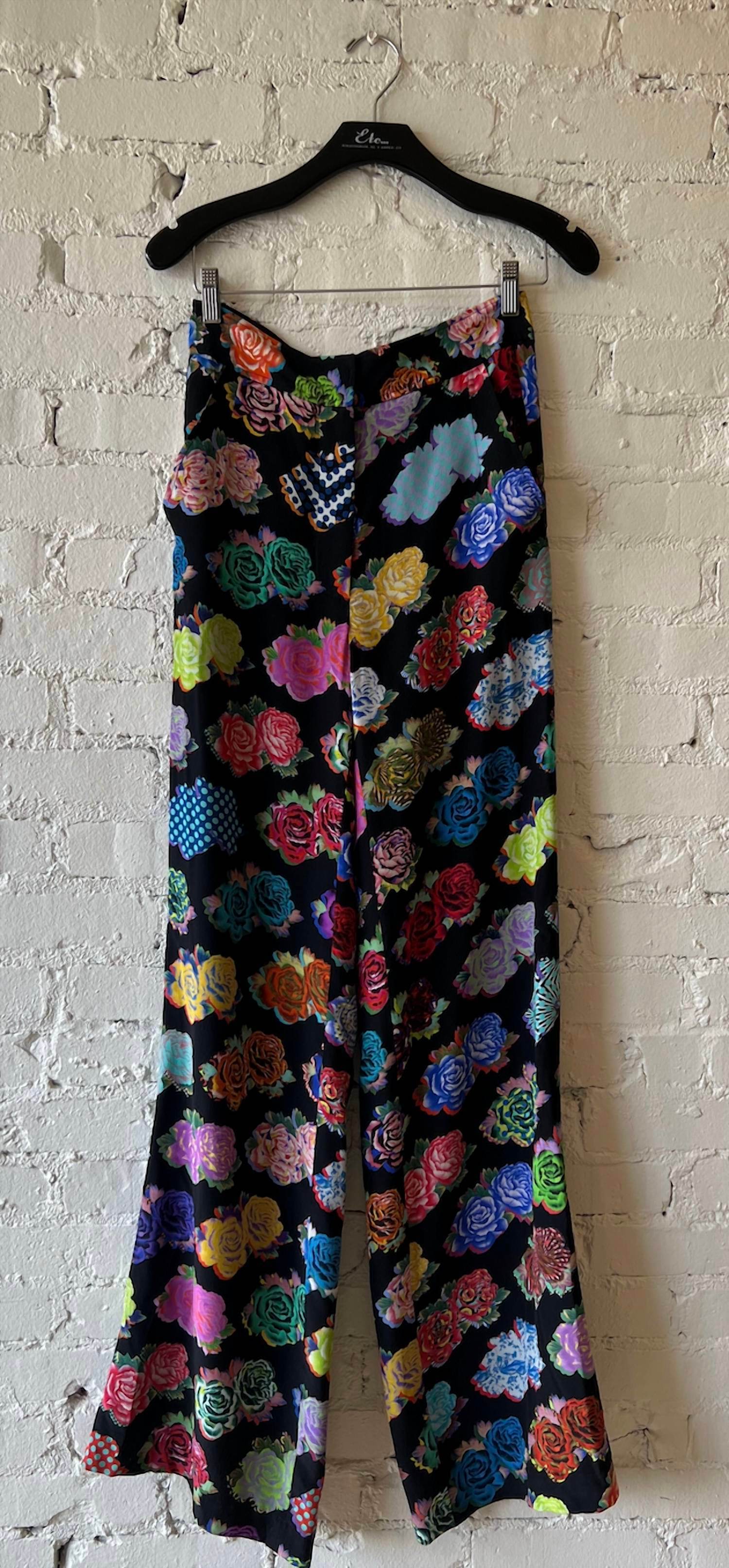 Libertine - Women's Punk Rock Flowers Wide Leg Pant - Rack Hunt -