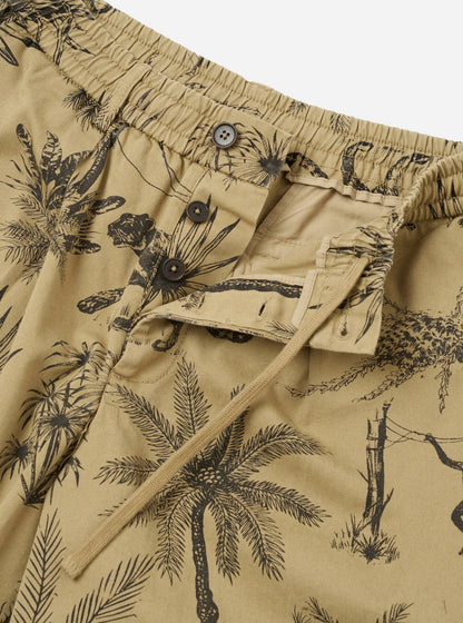 Men's Jungle Toile Twill Pleated Track Short