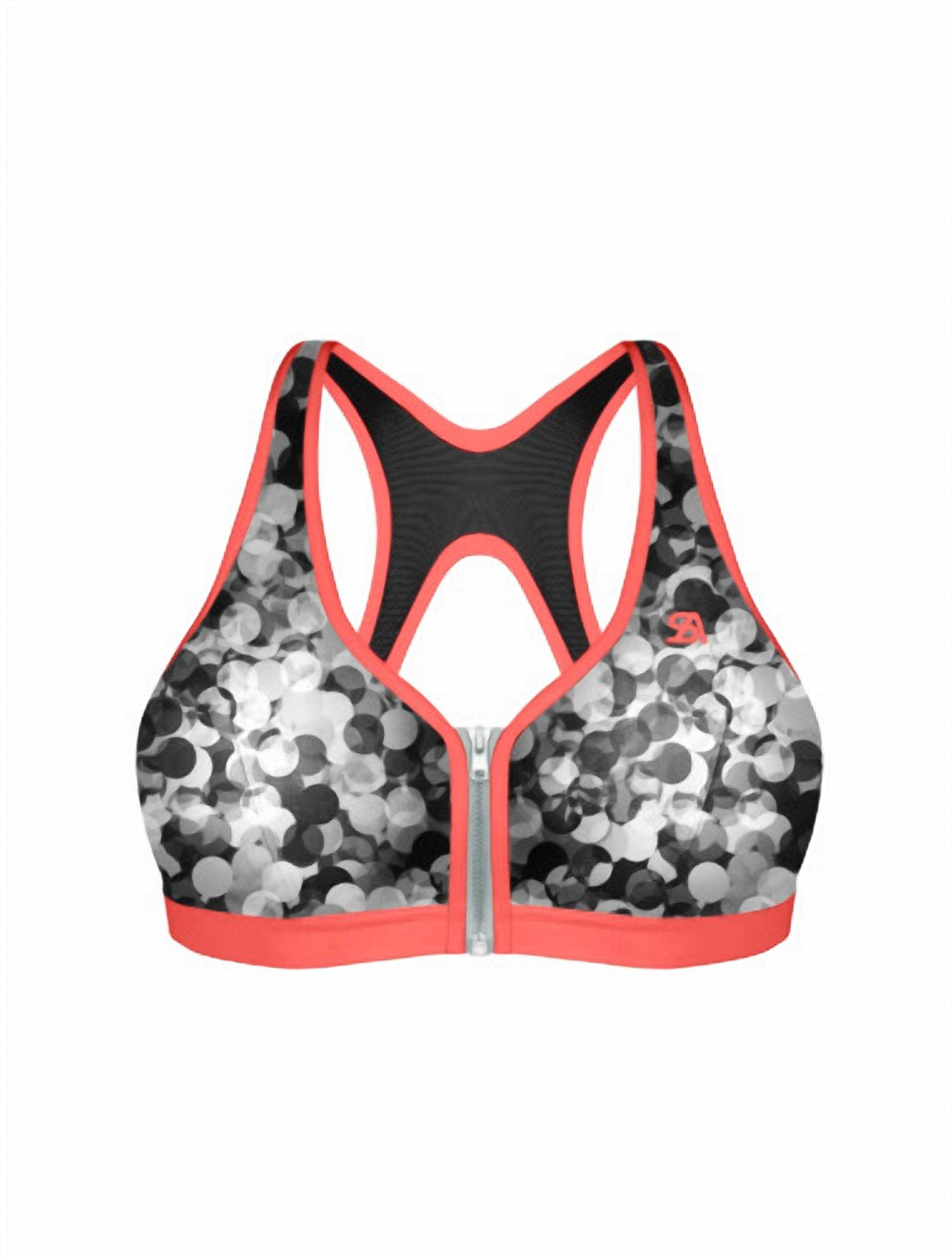 Active Zipped Plunge Sports Bra