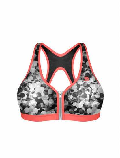 Active Zipped Plunge Sports Bra