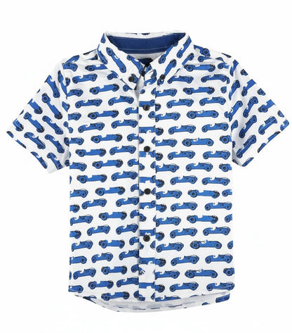 Kids Race Car Button-down Shirt