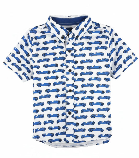 Kids Race Car Button-down Shirt