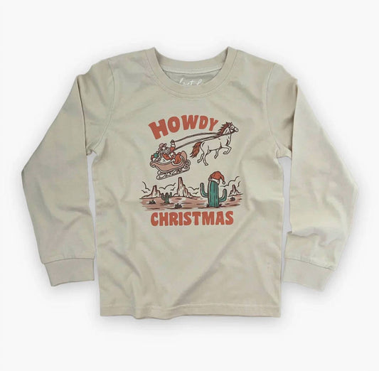 Kids' Classic Long Sleeve Howdy Santa Tee