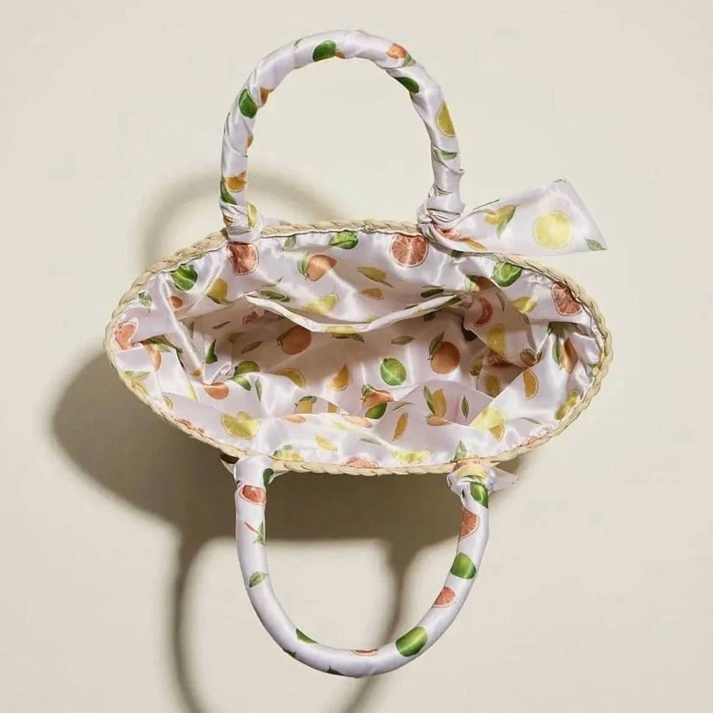 Women's Scarf Raffia Tote Bag