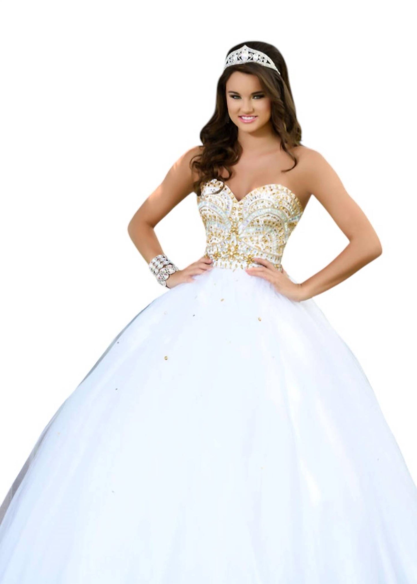 Beaded Tulle Prom Dress