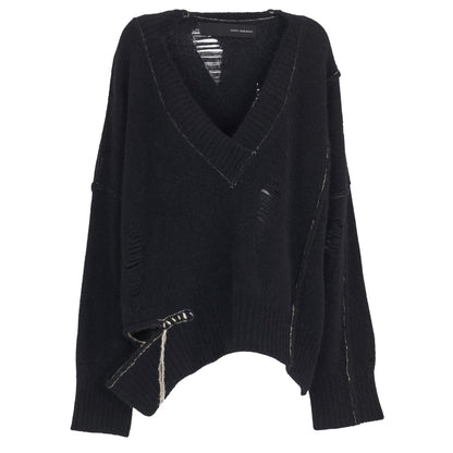Yak Side Opening V-neck Sweater
