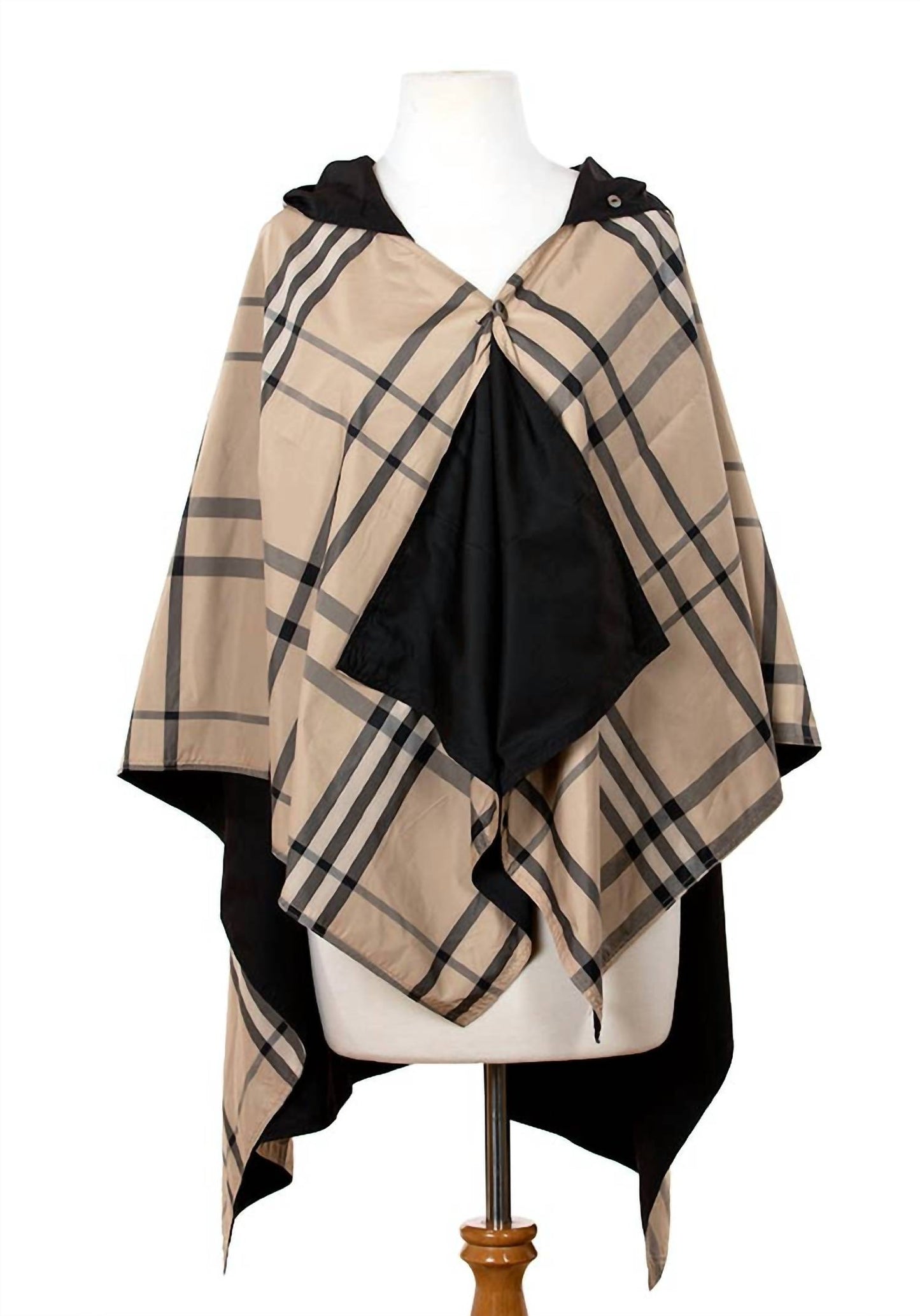 Plaid Rain Poncho