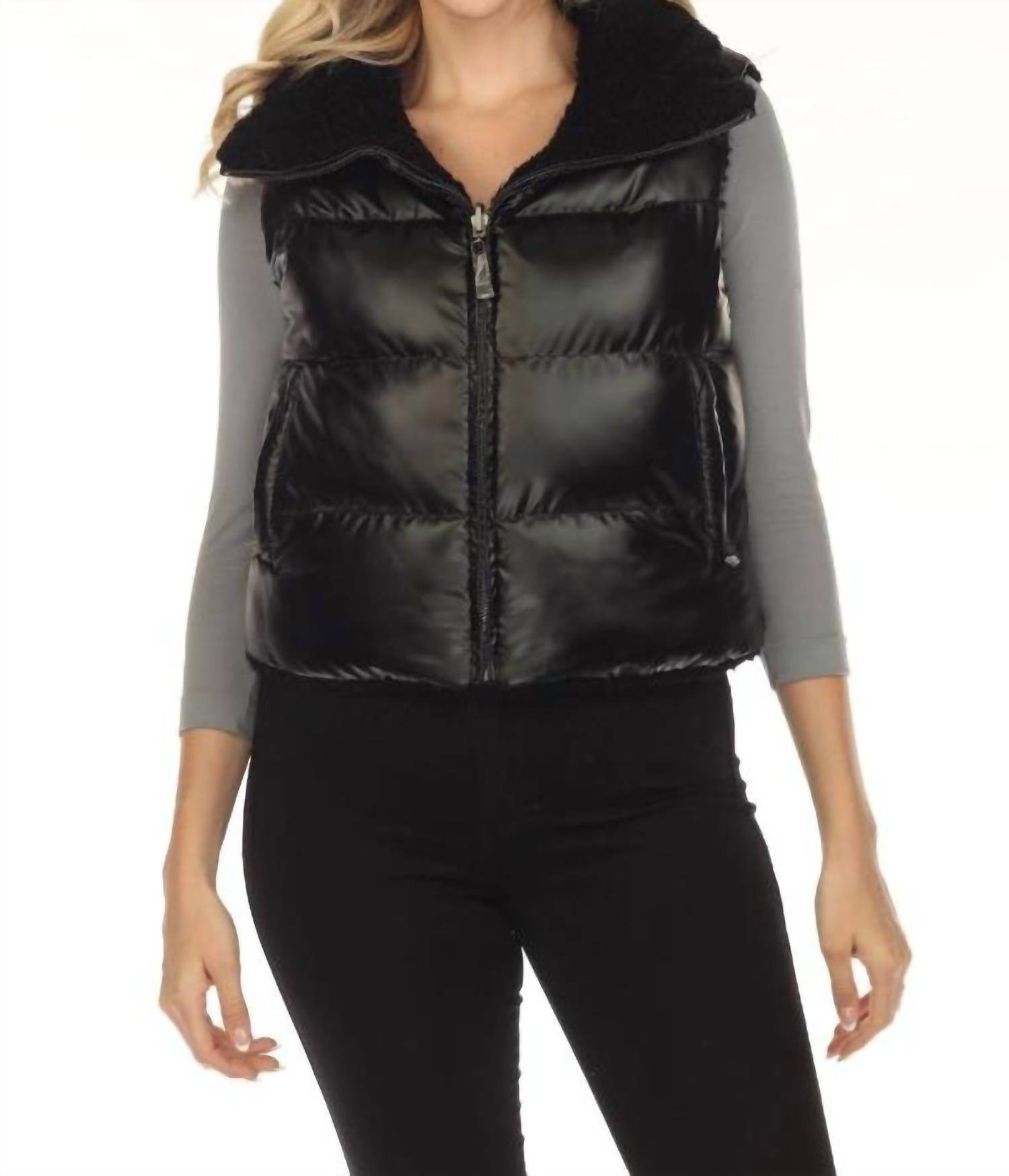 Belle Fare - Lodi Faux Shearling Reversible Vest - Rack Hunt -