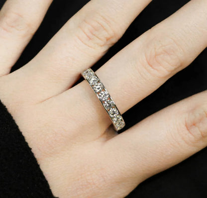Allyanna Gifts - Women's Moissanite Eternity Band Ring - Rack Hunt