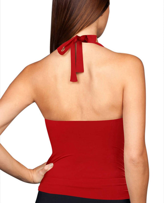 Shirred Halter Tankini Top