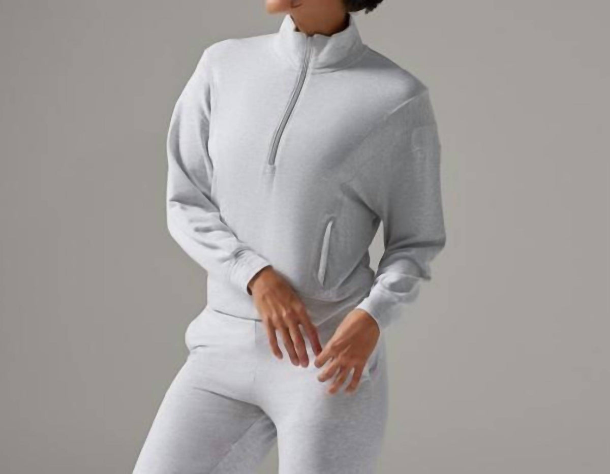 3/4 Zip Cozy Fleece Pullover Sweater